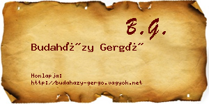 Budaházy Gergő névjegykártya