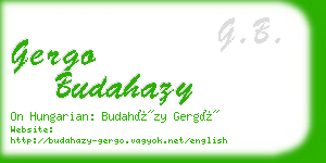 gergo budahazy business card